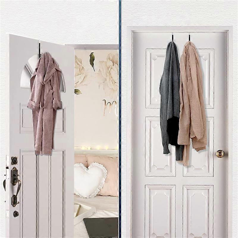 Double Sided over the Door Hooks for Clothes Hook 4Pcs
