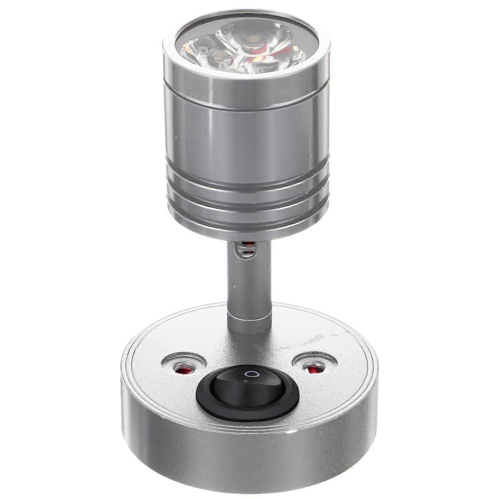 Reading Light Wall Spotlight For RV Indoor Outdoor Small Spaces Silver 1Set Adjustable Lighting