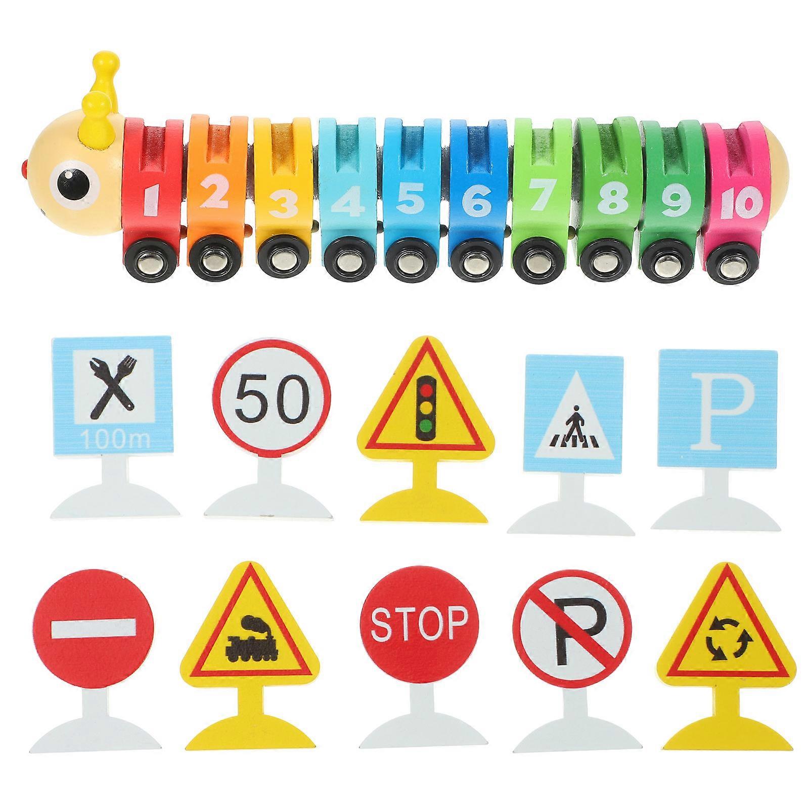 Fine Motor Skill Development Wooden Train Toy For Kids Featuring Train Shape Designed For Playtime 2 Sets