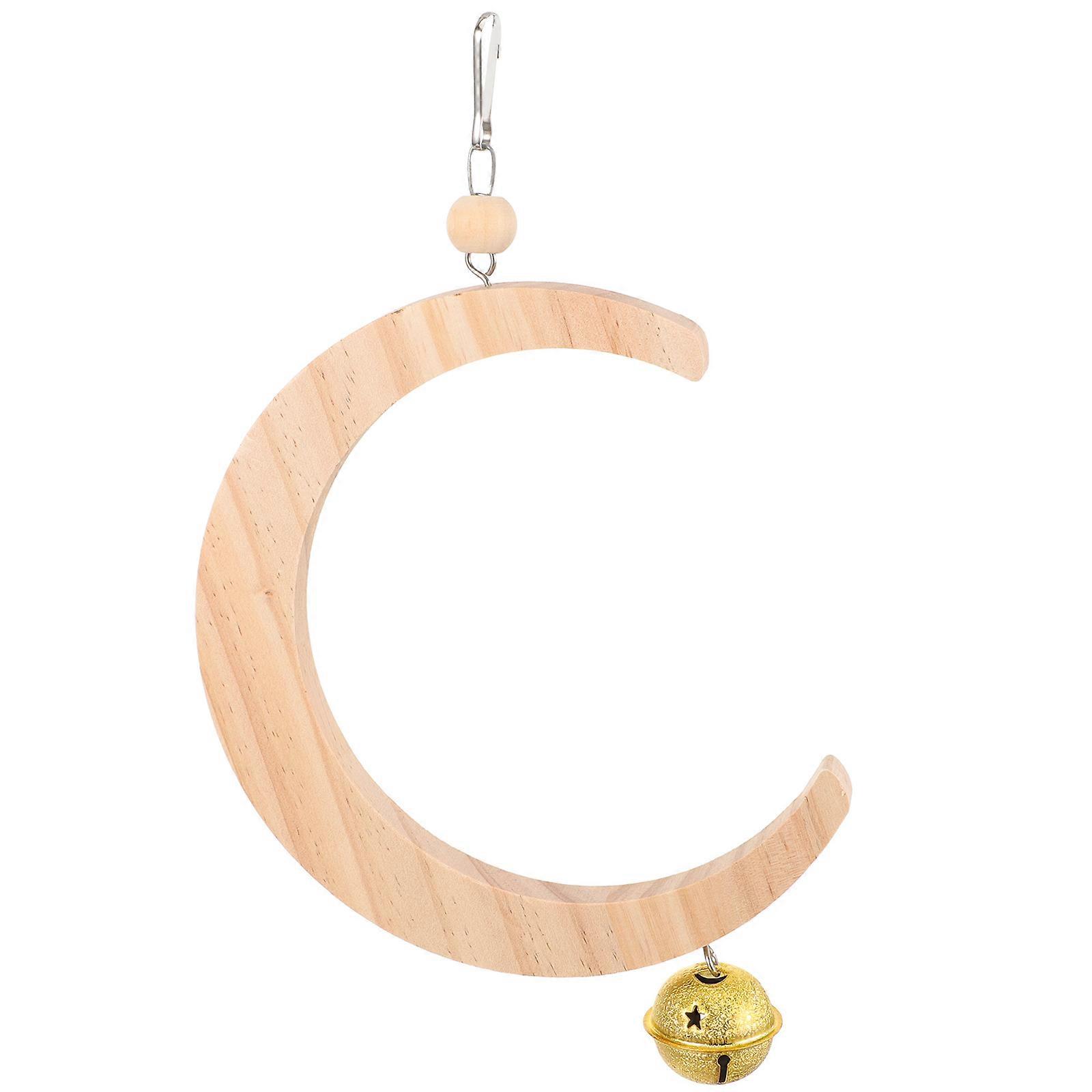 Bird Perch Wooden Swing Stand for 3Pcs Parrot Play Toys