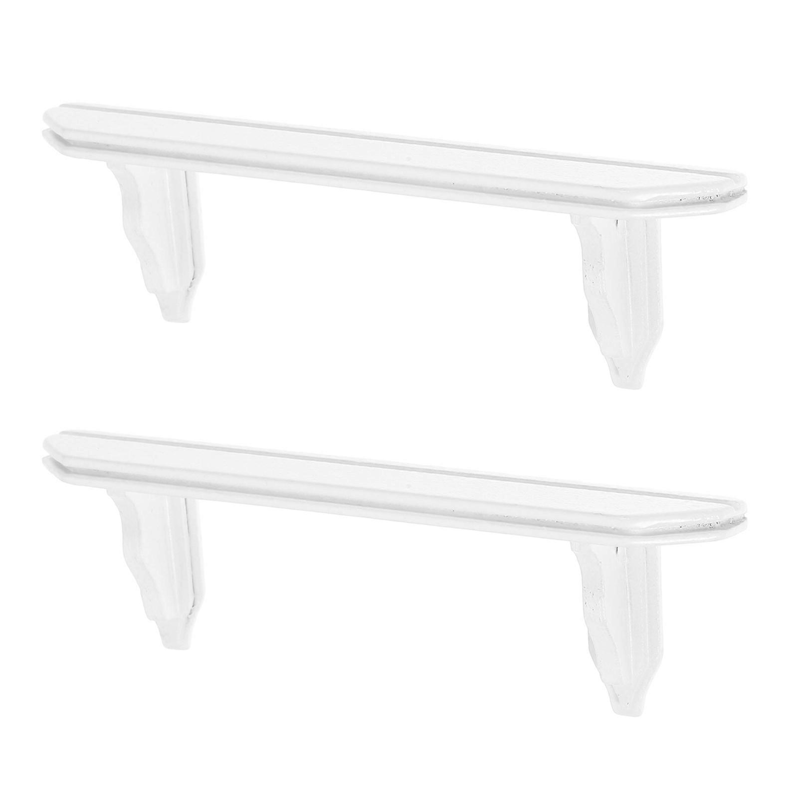 Miniature Doll House Wall Shelf Simple Design Storage Miniature Model Realistic Detail 9.9X2.8CM 4Pcs