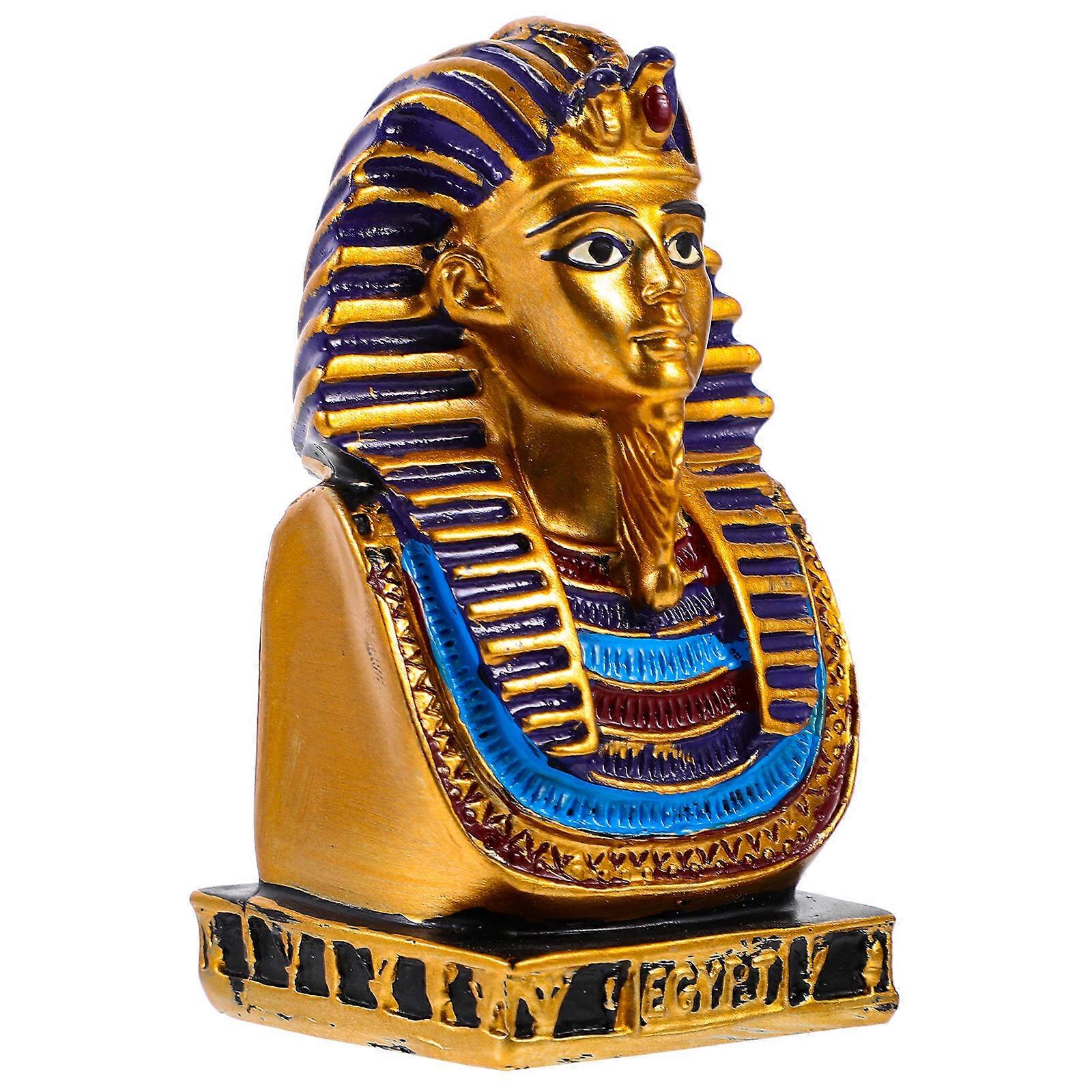 Egyptian Statue Resin Pharaoh Craft for Desktop 5Pcs Pack