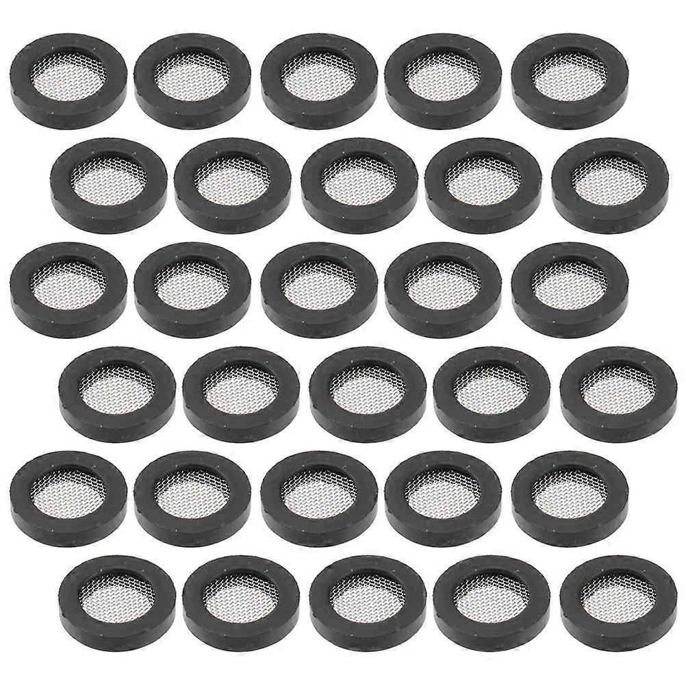 Inlet Hose Coupling With Strainer 180 Pcs For Equipment Maintenance And Construction 1.9CM Black Noise Reduction