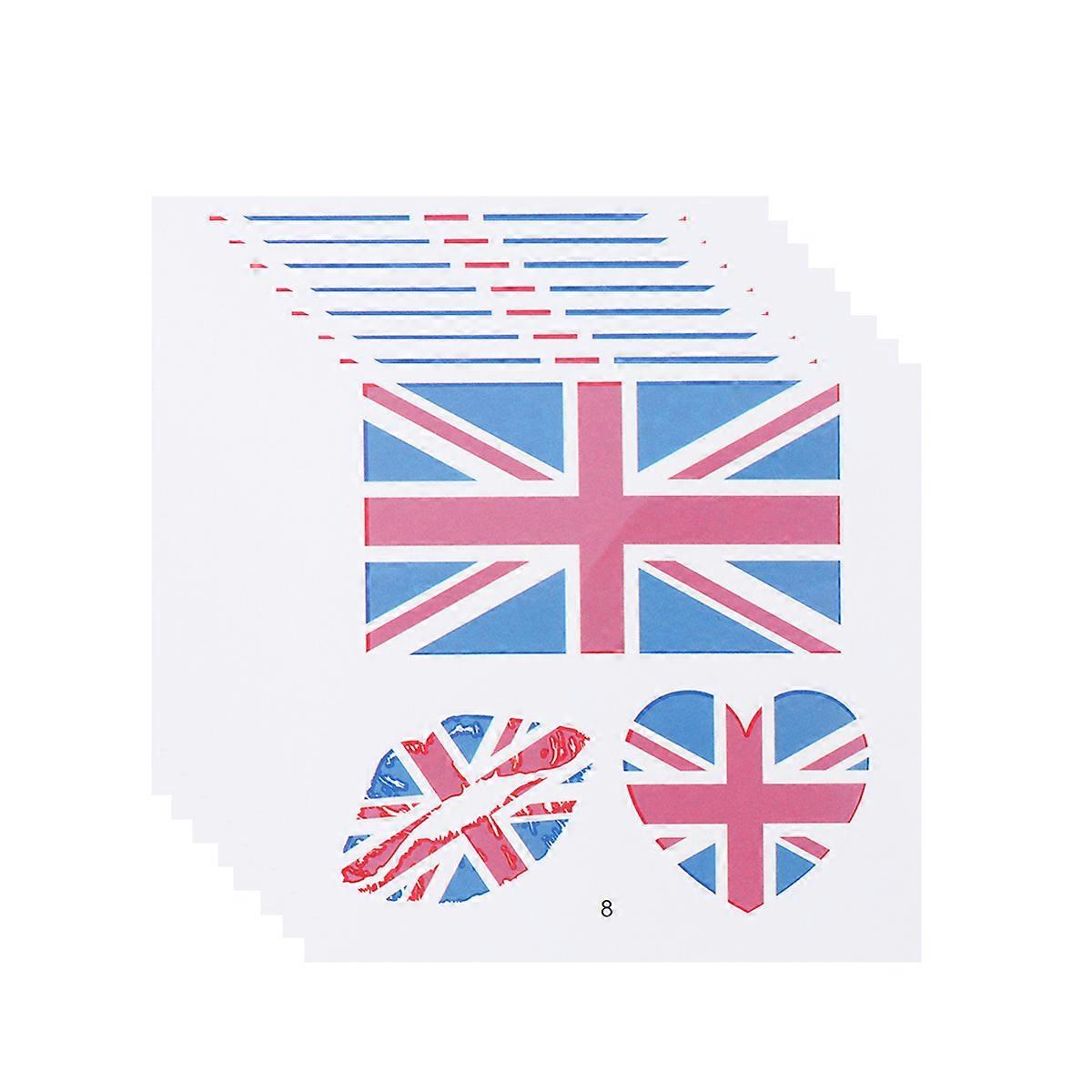 Disposable National Flag Stickers for Kids Use 25 Sheets Temporary