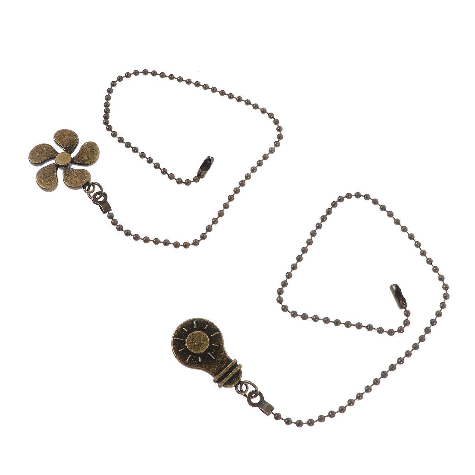 Ceiling Fan Chain Pull Chain Extension For Ceiling Lights And Chandeliers In Dark Brown Color With Durable Construction 6Pcs