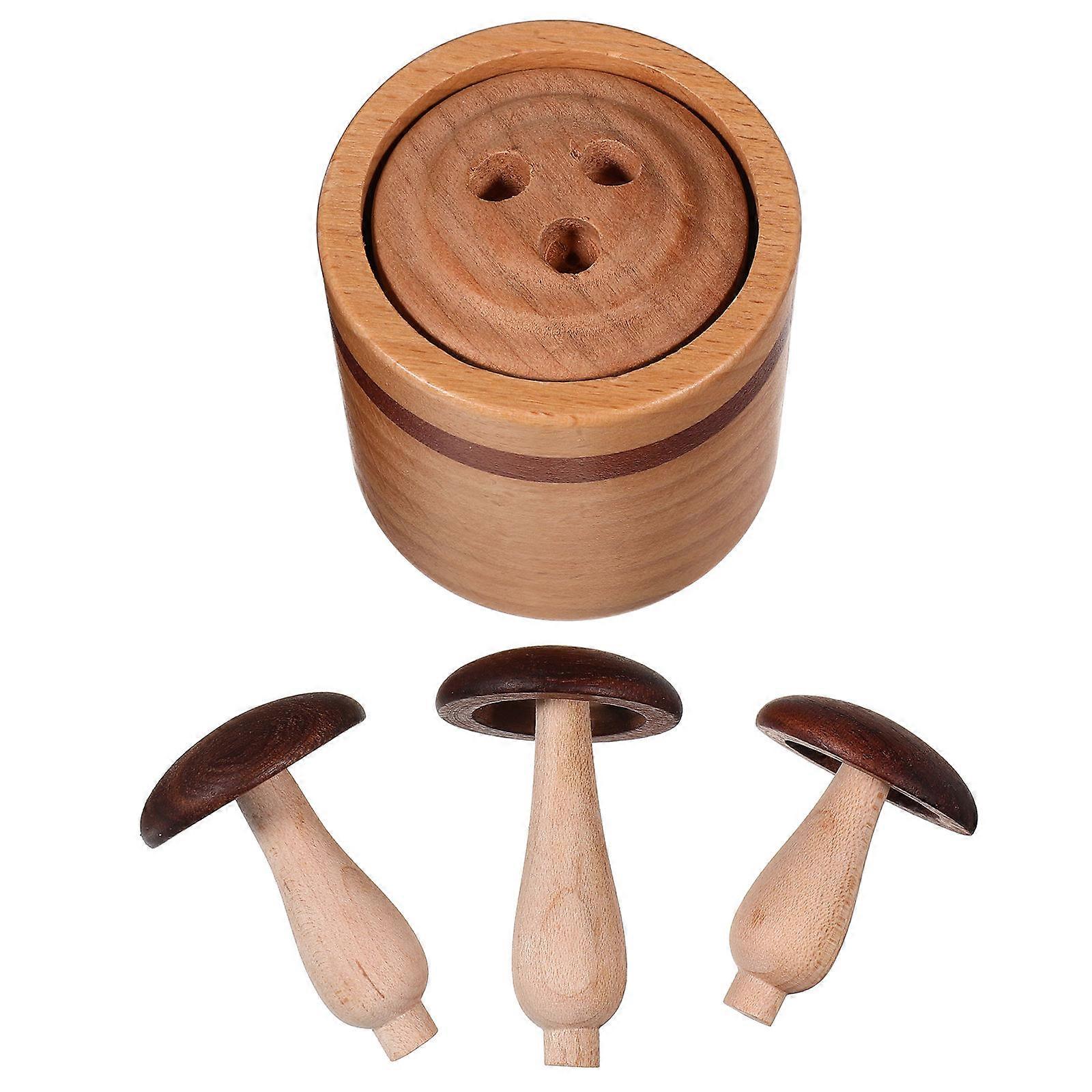 Wooden Essential Oil Diffuser for Decoration 5Pcs Mushroom Mini Aromatherapy Set
