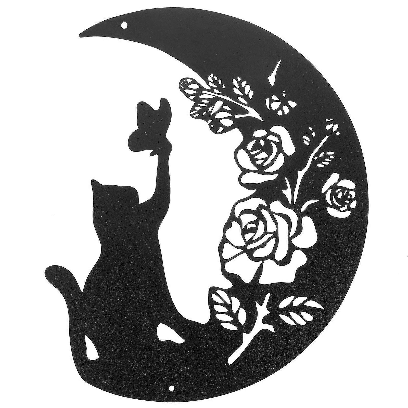 Cat Moon Metal Wall Decor for Decorative Wall Hanging 5Pcs