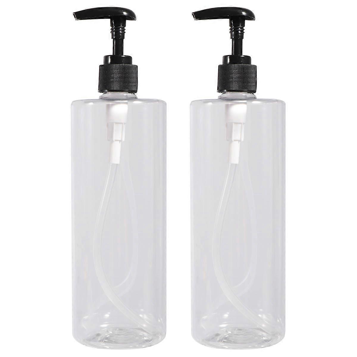 Bathroom Plastic Bottle Empty Bottle for Storage Use 6Pcs 500ml Transparent