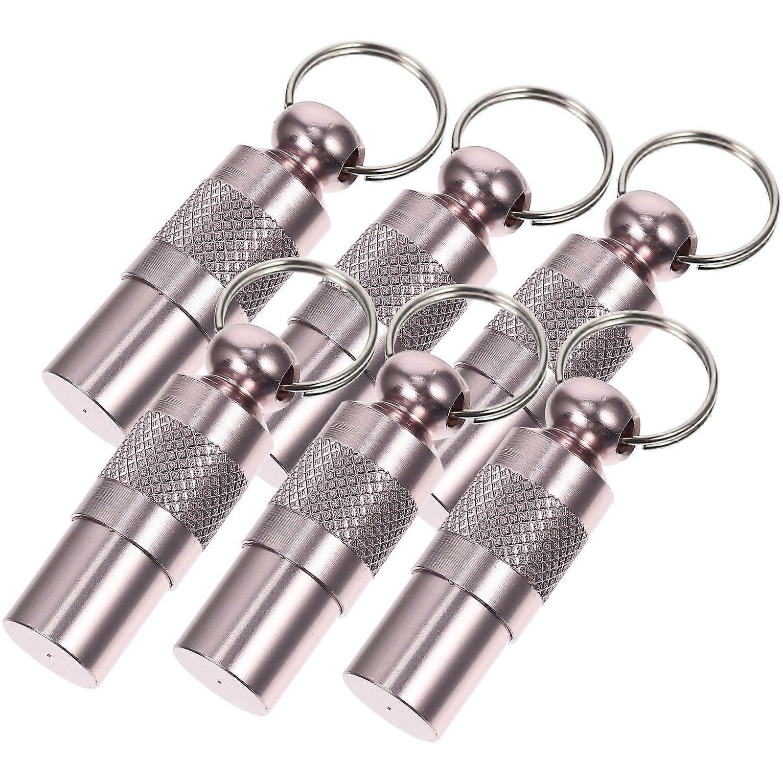 Pet Id Tag Set Engraving Id Storage Cylindrical 6Pcs