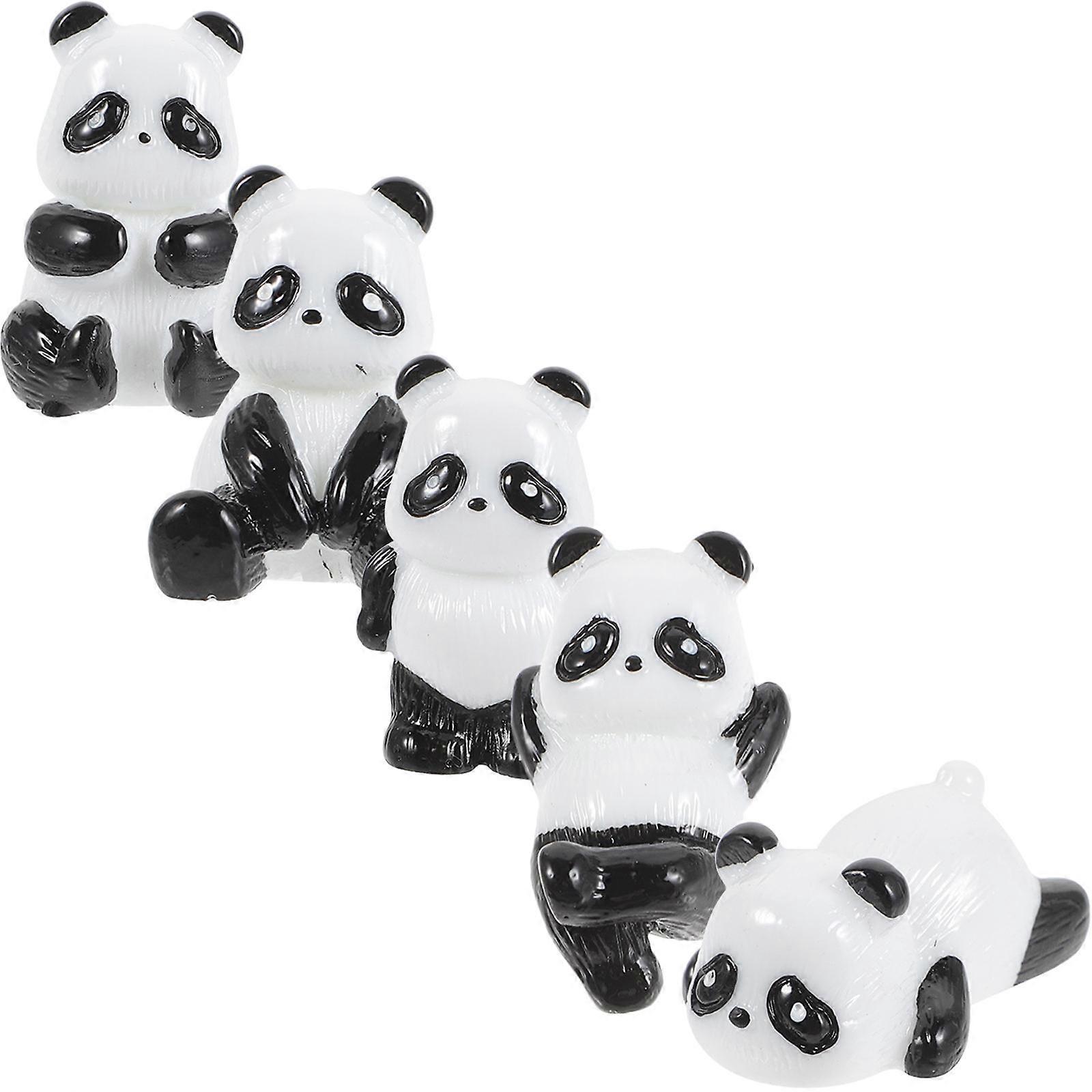 Panda Decor Resin Miniature Figures for Decor 15Pcs Assortment