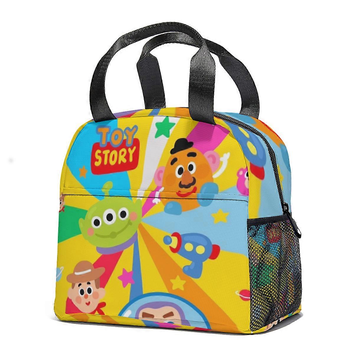 Toy Story Lunch bag, reusable lunch bag/insulated lunch bag/classic lunch box with handles and side pockets-8.7*9.4*5.5