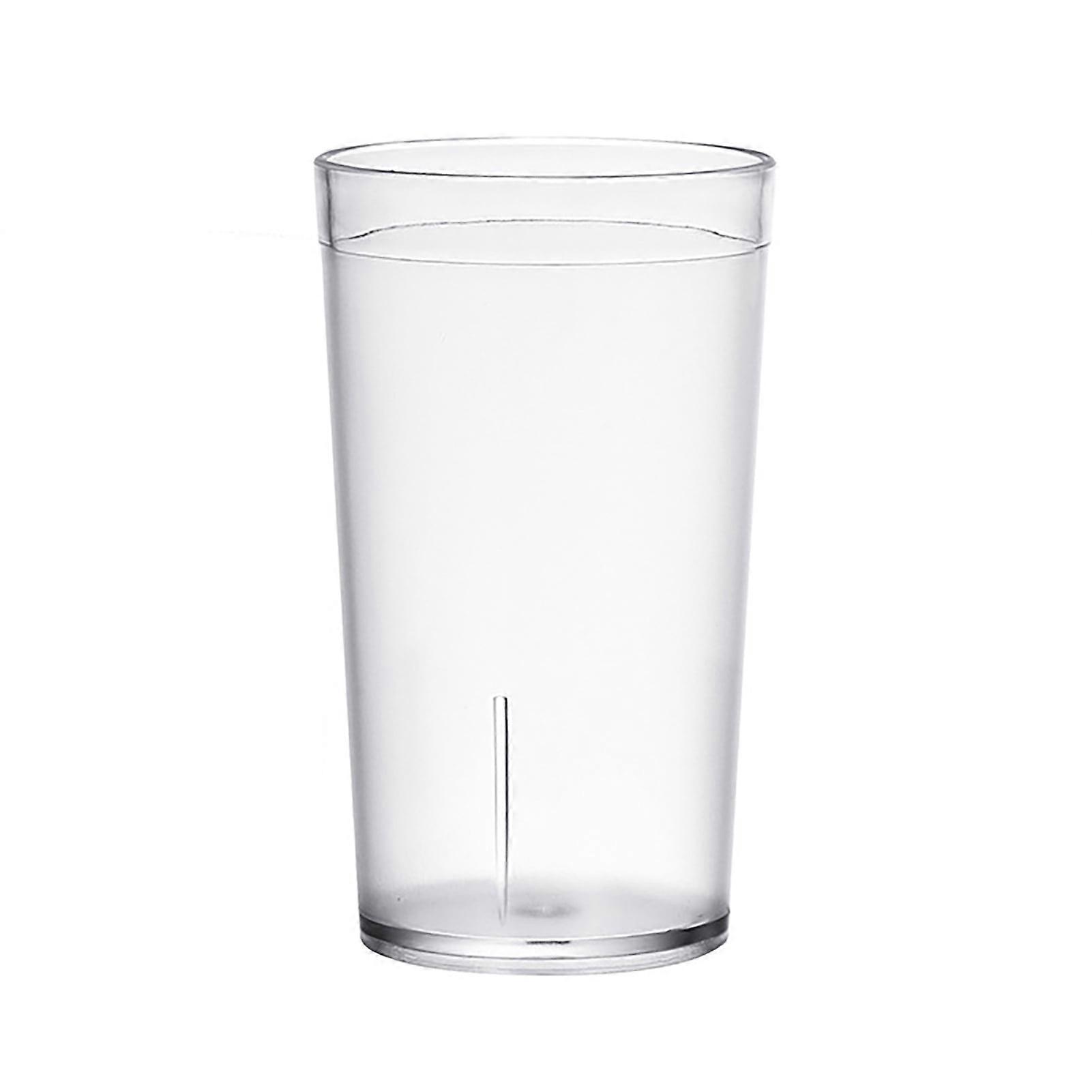 Farfi 210/280/350/450ml Drinking Glass Restaurant Style Breaking Resistant Transparent Acrylic Highball Drinking Tumbler for Party (Size M)