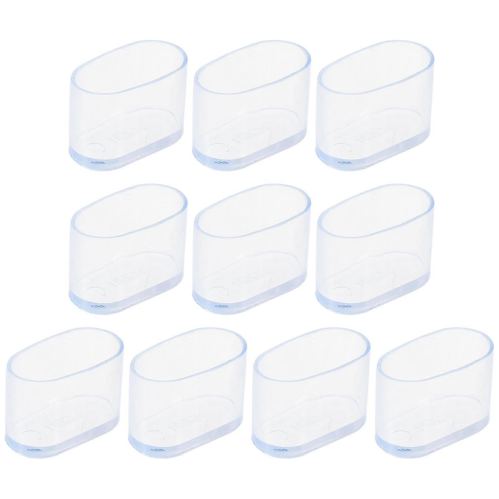 Transparent Chair Table Caps Oval Table Leg Caps Protective Cover 60Pcs