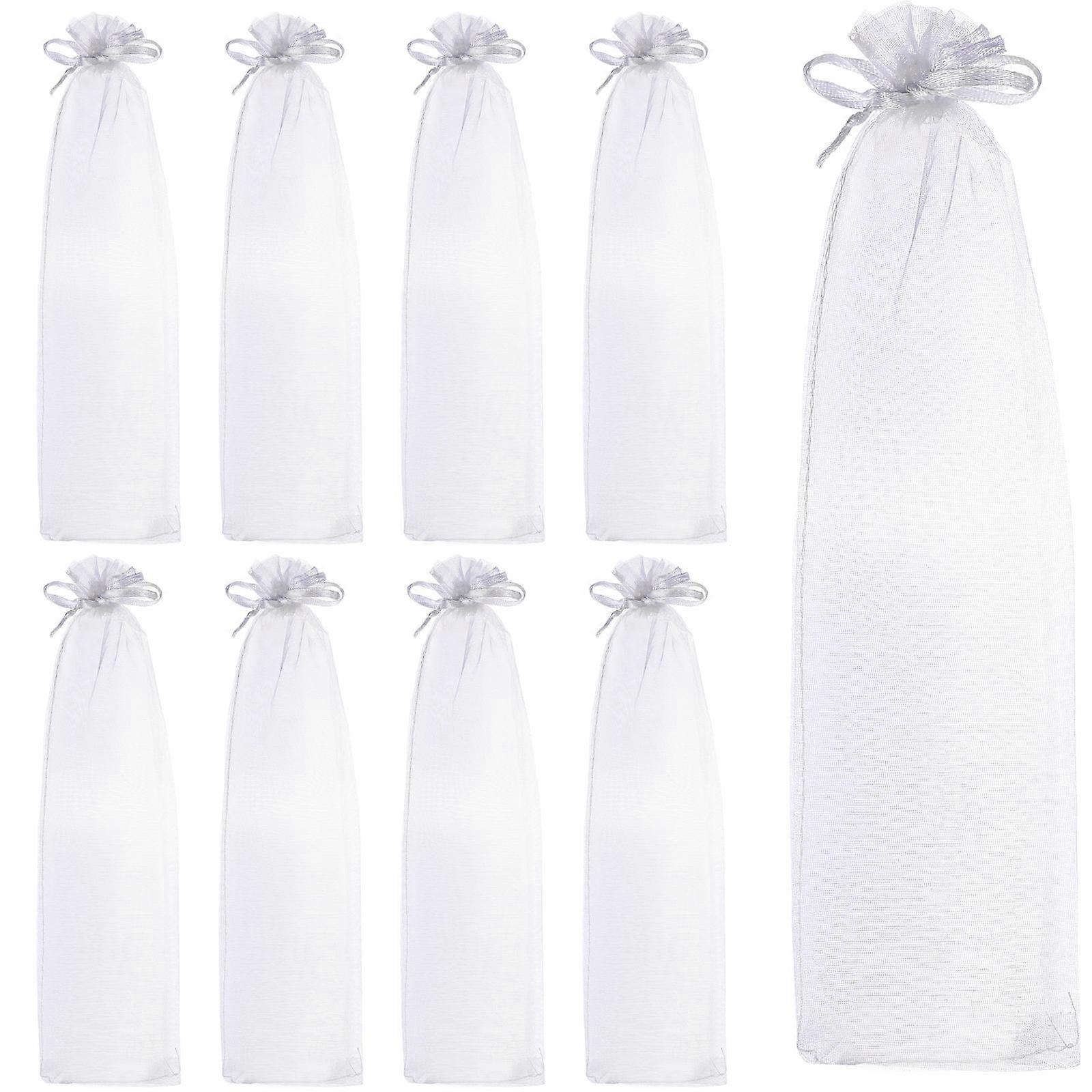 Hand Fan Present Bags Organza Drawstring Pouch 100Pcs