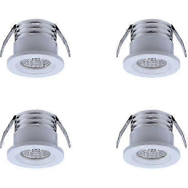Mini Embedded LED Spotlights, 4-Pack 3W Cool White, 20-30° Beam Angle IP22