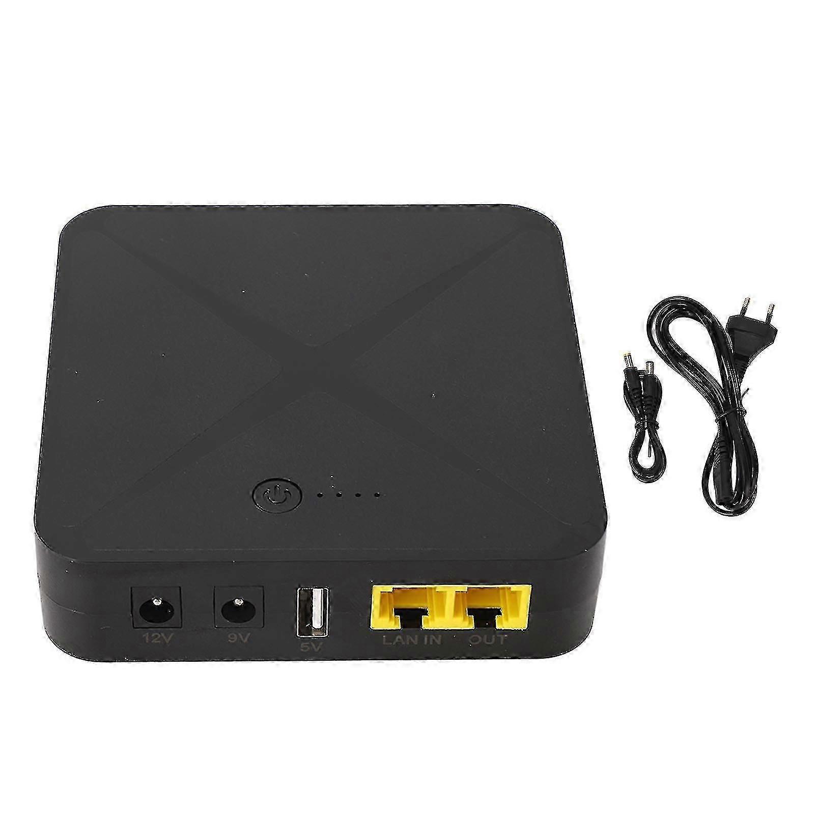 Mini Ups 5v 9v 12v 48v Poe Port Uninterruptible Power Supply 8000mah 18wh Ups Battery Backup For Camera Router Modem Eu Plug 220v