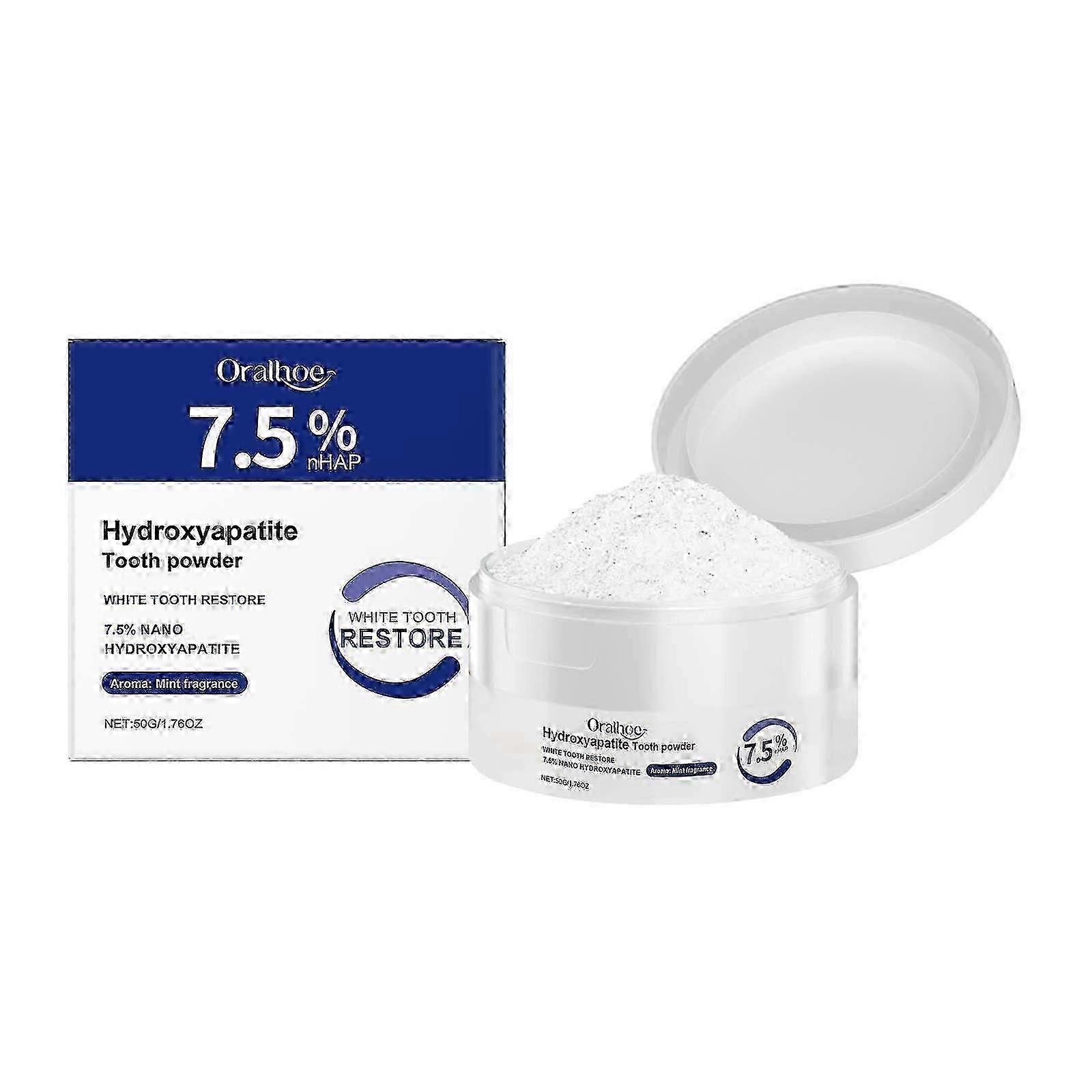 Hydroxyapatite Tooth Powder for Enamel Protection and Tooth Strengthening, Gentle and Effective Formula, Fresh Breath, Fluoride-Free Tooth Powder for