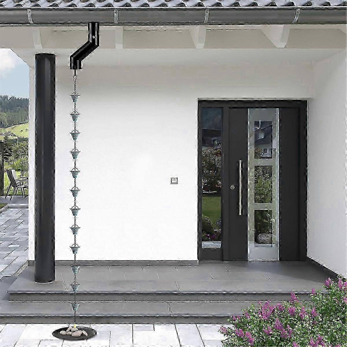 Rain Chain Gutter Adapter Black Installation Suit for Gutter Downspout Outlet miao7