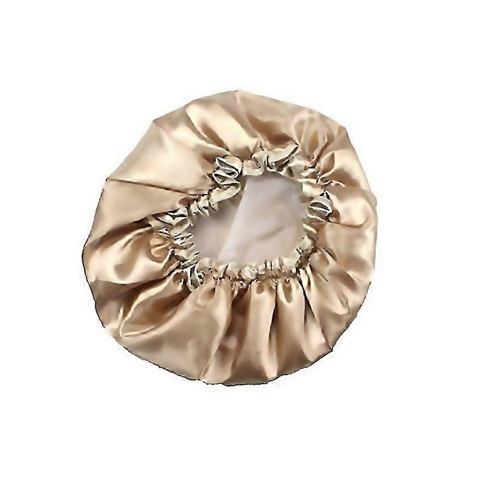 For Shower Cap Waterproof Reusable Double Layers Elastic Shower Hat For Bathroom