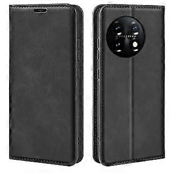 25-26 For OnePlus 11 Retro-skin Magnetic Suction Leather Phone Case