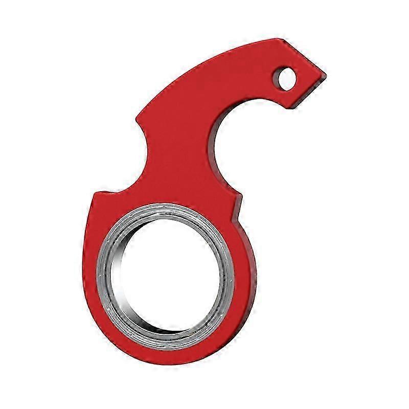 1pcs Printed Keychain Spinner Fidget Spinner Keyring Spinning Keychainred