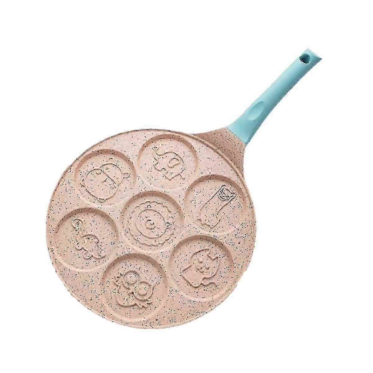 Frying Mould Seven-hole Breakfast Frying Pan Animal Face Multi-function Wheel Pancake Pan Small Egg