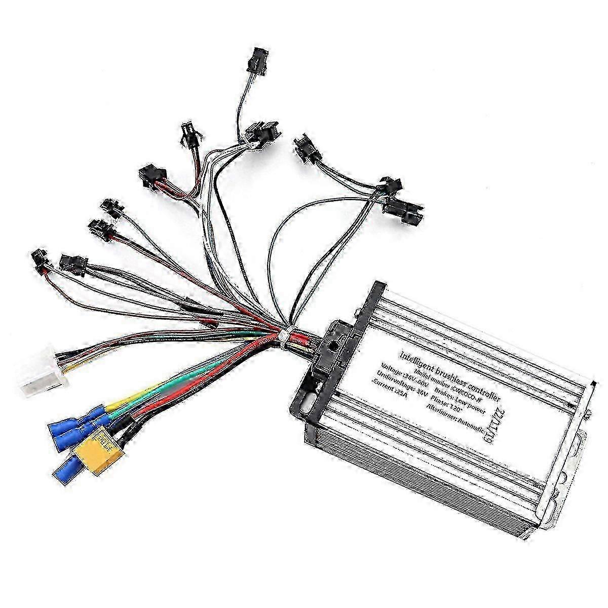 Electric scooter 36v-60v 25a controller 36v 48v 52v 60v smart brushless controller 6-pipe connection -SJL
