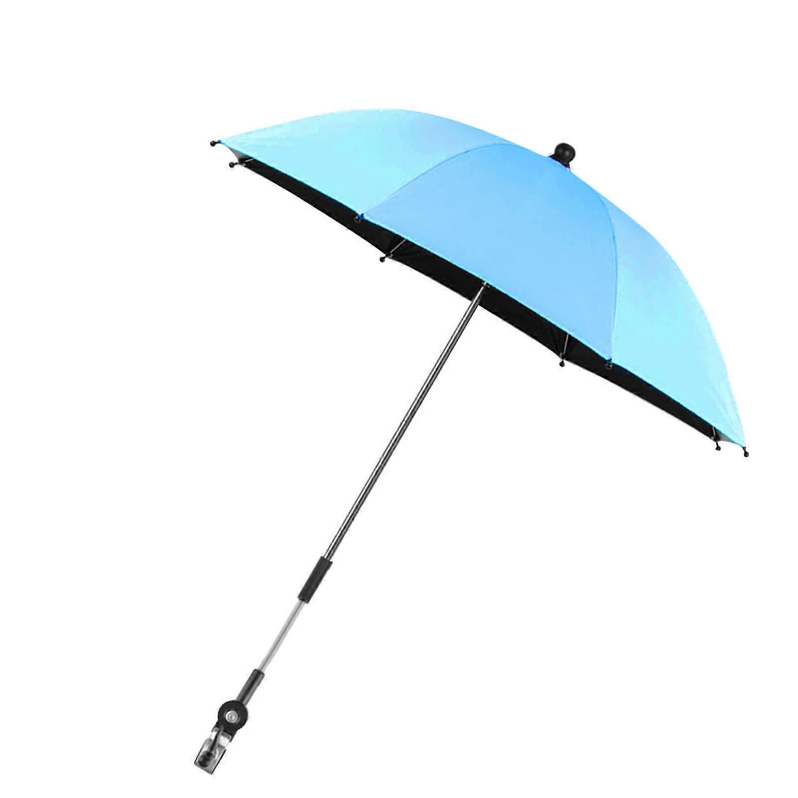 Baby Stroller Parasol UV Protection Free Rotation Detachable Universal Stroller Umbrella Blue 