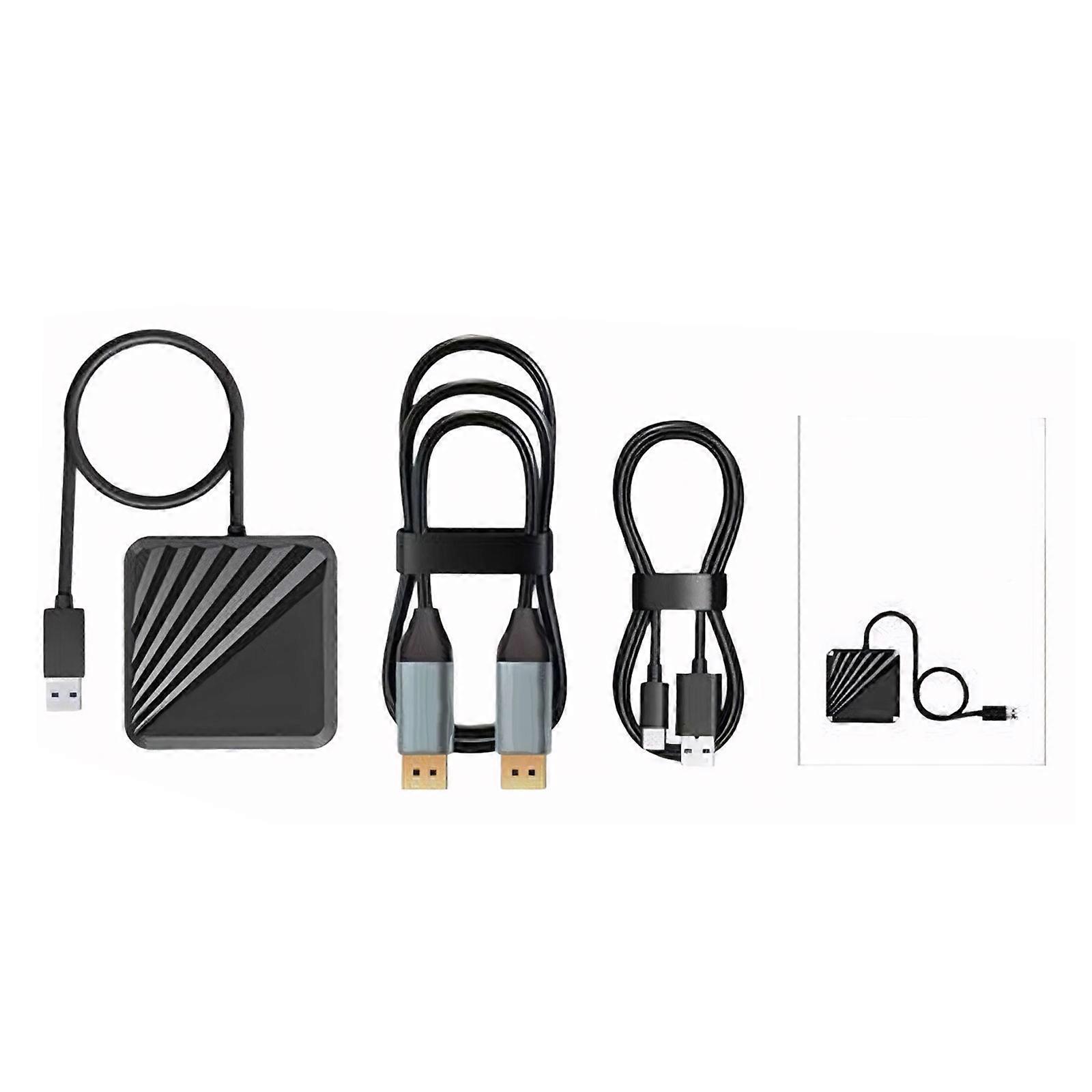 Gaming Accessories for VR2 Adapter Computer Converter Easy Setups PC Adapter Accessory Include Power Cable DP1.4 Cord Multicolor