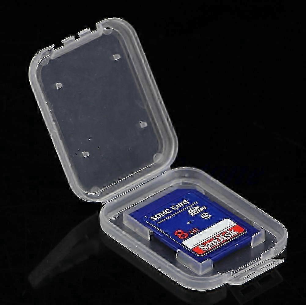 Clear Standard SD SDHC Memory Card Case Storage Holder Box 10PCS/Set