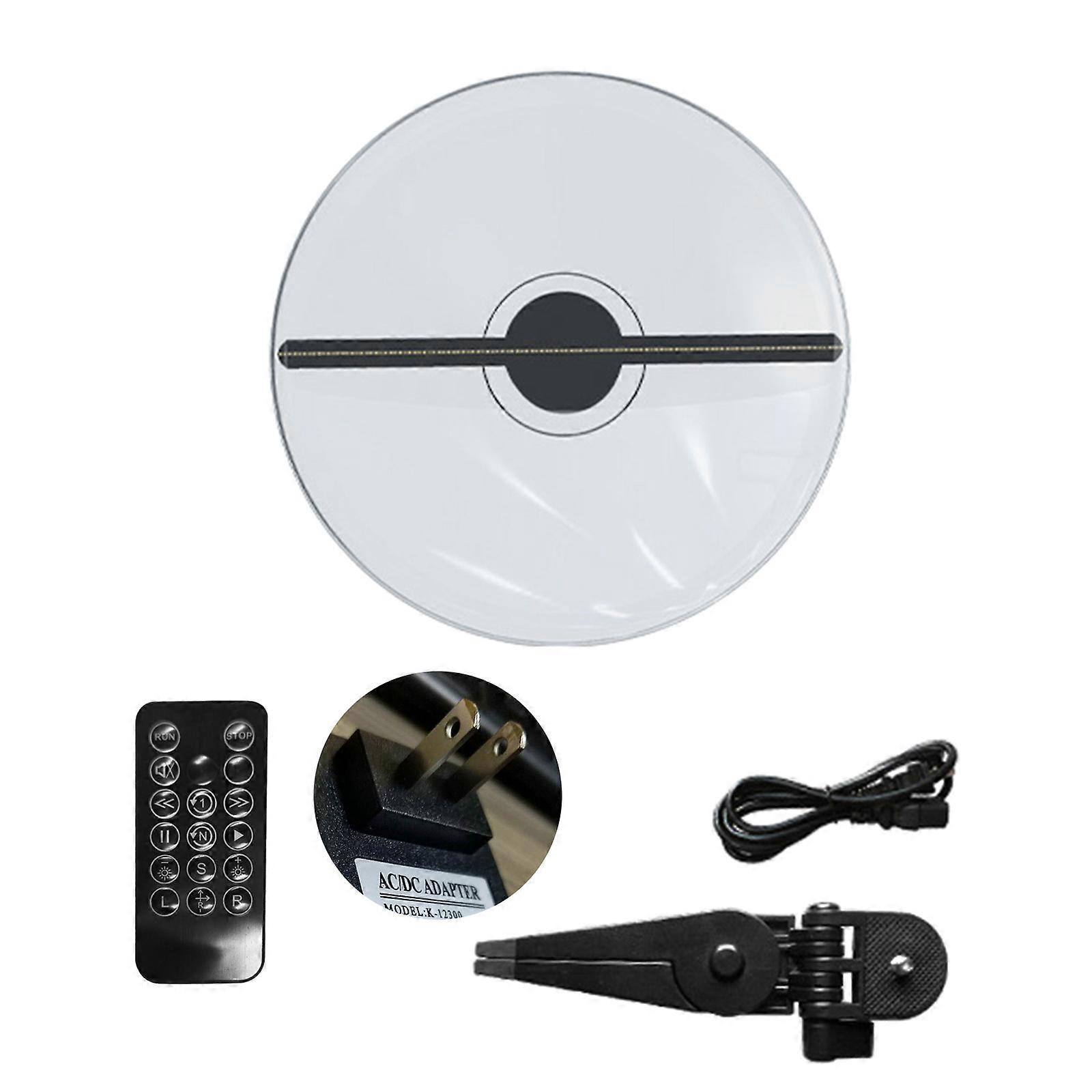 3D Hologram Projector LED Advertising Display 3D Hologram Small Fan Rotating Display Advertising for Business, Halloween Multicolor