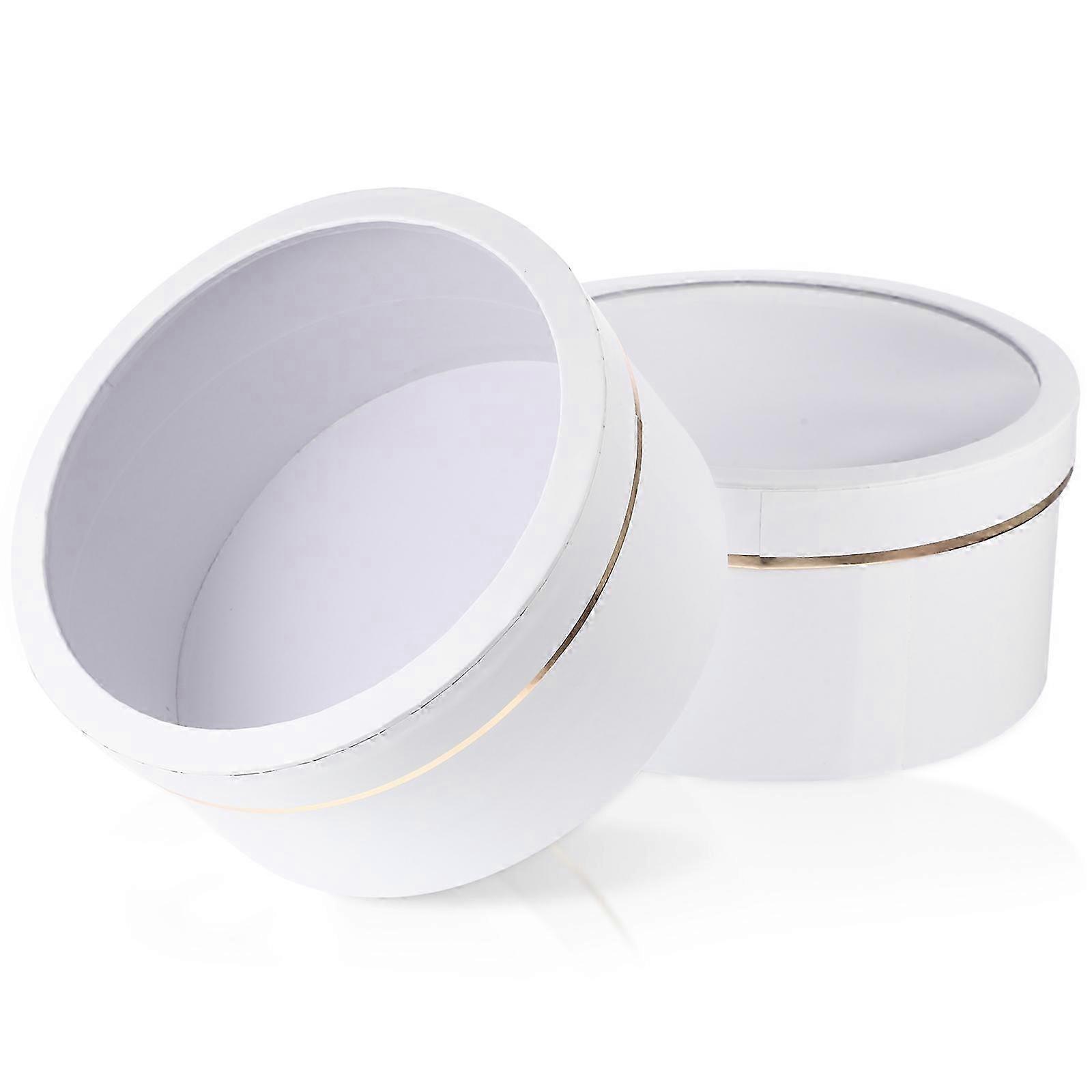 2pcs Flowers Packaging Boxes Gift Boxes with Lids Valentine Packaging Boxes24.00X12.00X12.00CMWhite