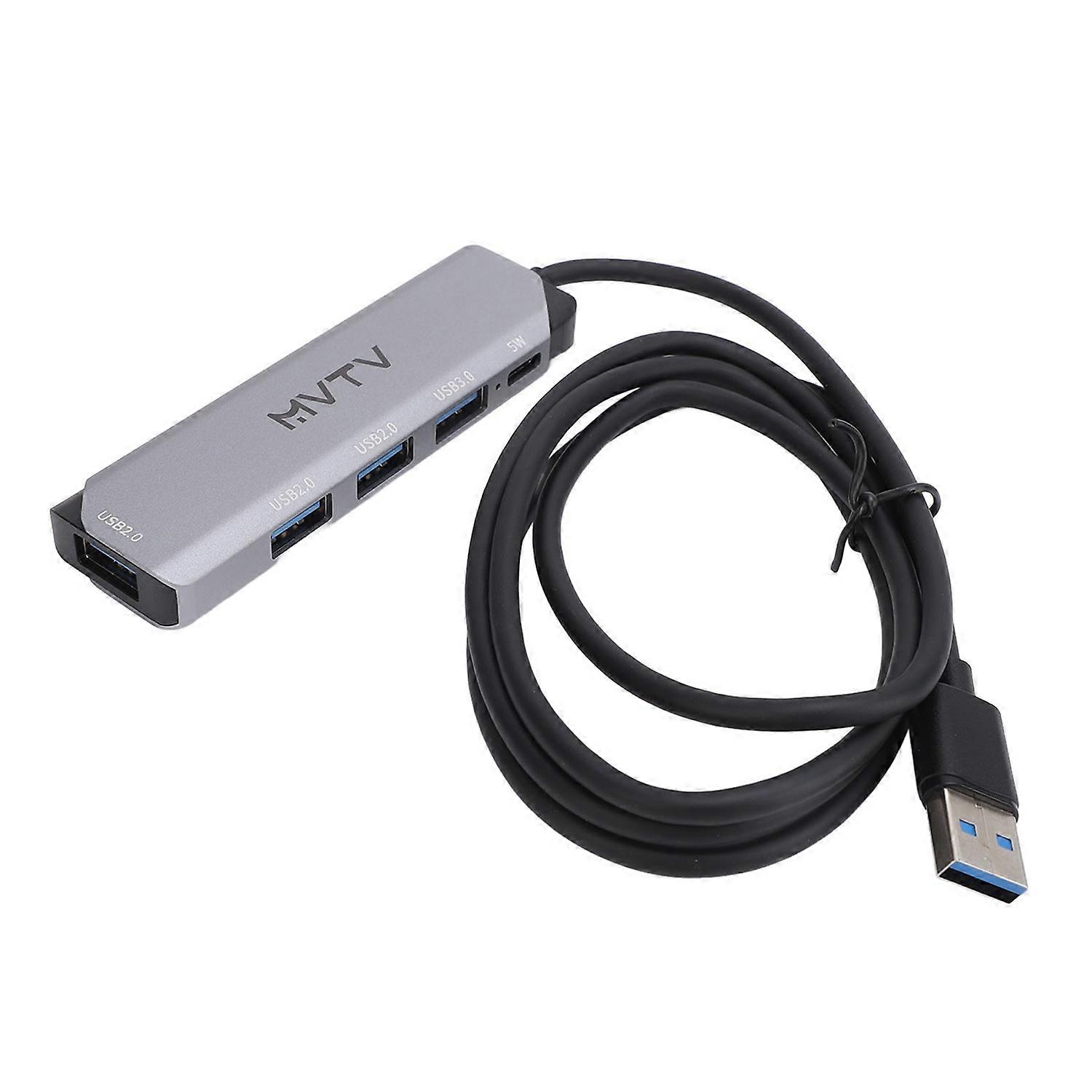 4 Port USB Hub 3xUSB2.0 1xUSB3.0 Input 5W Charging 5Gbps Data Transfer USB Splitter for Windows