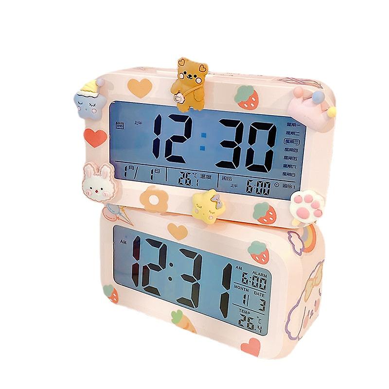 Electronic Alarm Clock Student Smart Dormitory Bedside Alarm Clock Girl Desktop Multi-function Clock