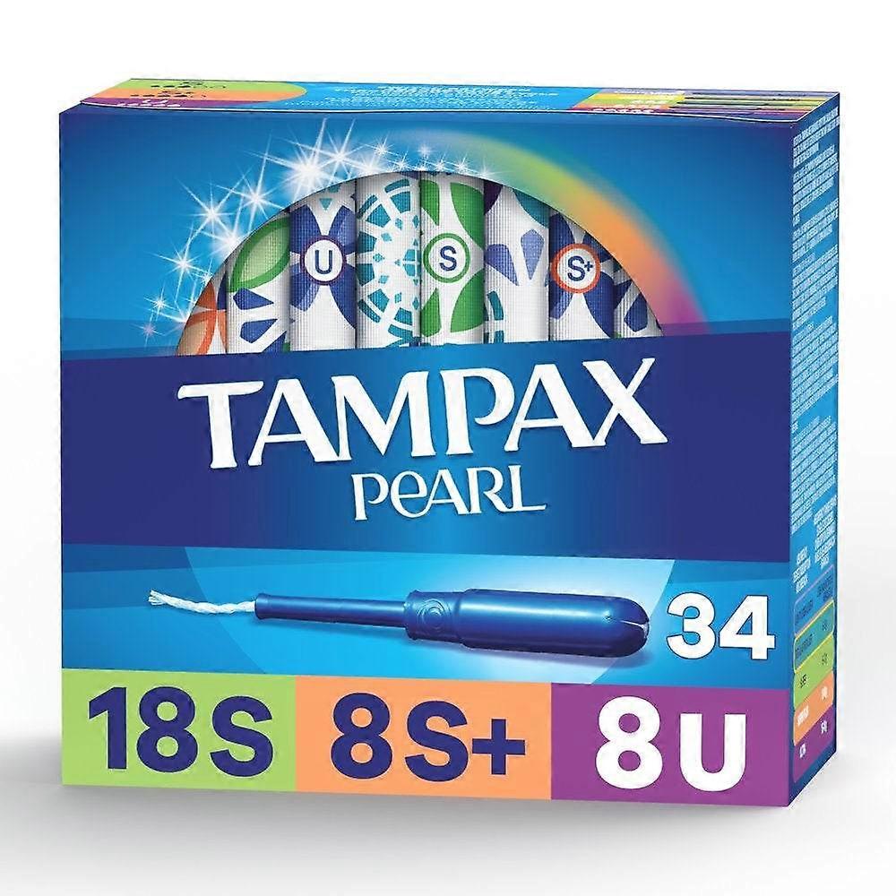 Tampax Pearl Super Tampons, Unscented, 34 Ea