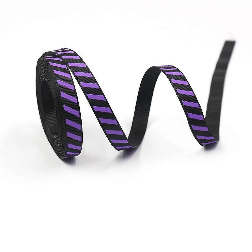 Halloween Ribbon with Spider Web Skull Pumpkin, 5 Yards for Wreath, Party, DIY Crafts, Style I