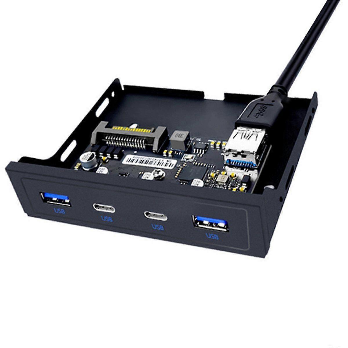 20 Pin 3.5" Floppy Bay USB Front Panel 2 Port USB 3.0 + 2 Port USB 3.2 GEN1 5Gbps Type C Expansion A