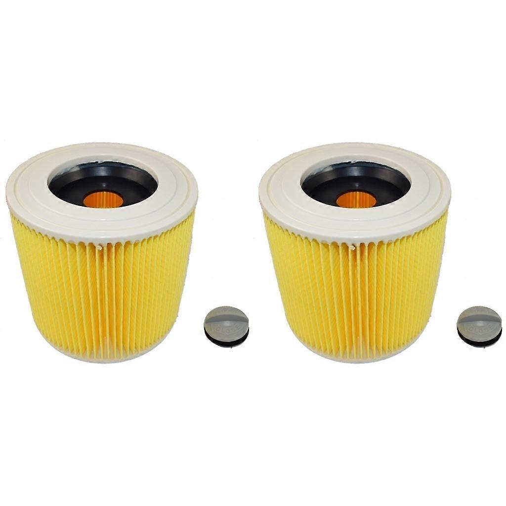 Fits Karcher Wet and Dry Corrugated Vacuum Cleaner Filter x 2 Pack