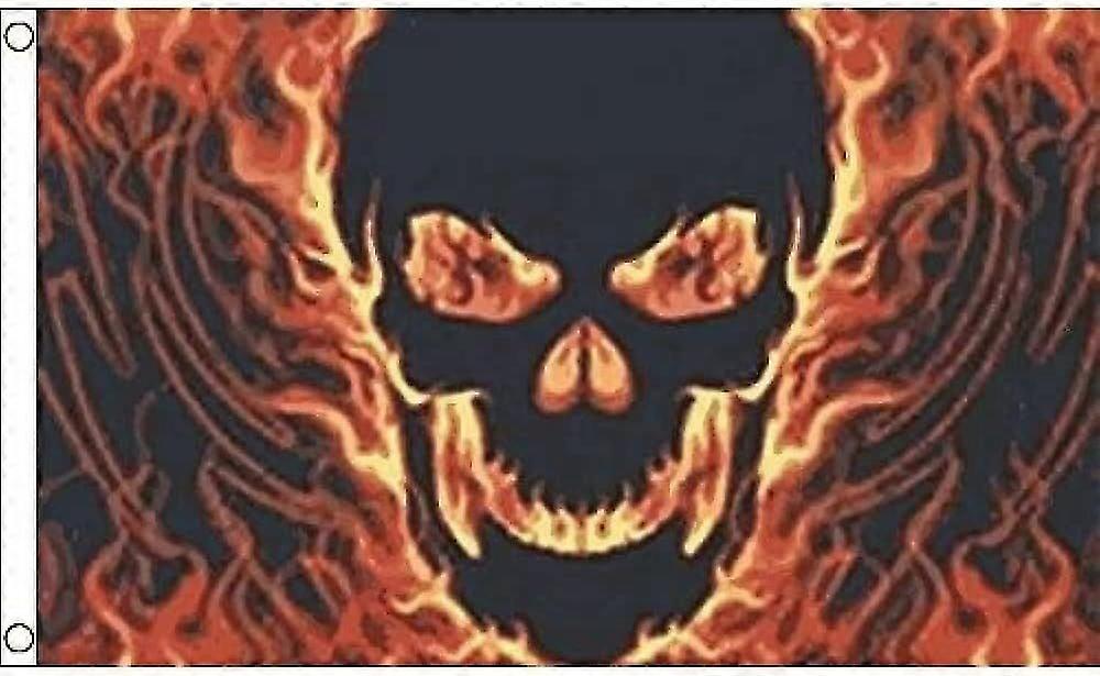 Skull With Fire Flag Mode A-2027