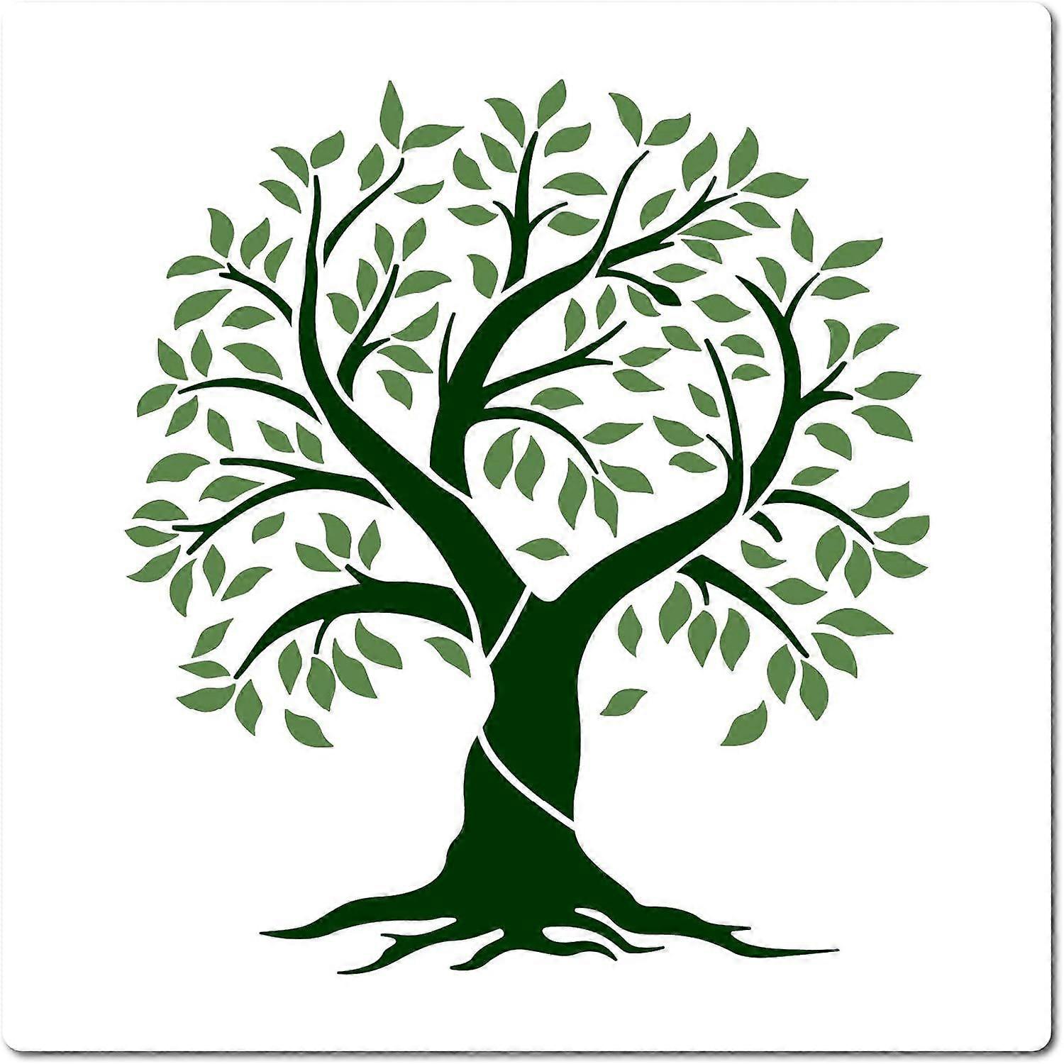 Tree of Life Stencil 11.8 x 11.8 Inch Large PET Plastic Square Tree DIY Art Craft Stencils Reusable Drawing Template for Painting on Wood Wall Fabric 