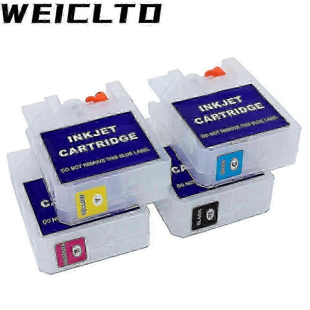 4PC/Set Refillable Ink Cartridge for Epson SJIC35P for Epson ColorWorks CW-C6500 CW-CC6000 Printer Label Printer No Chip 25-26
