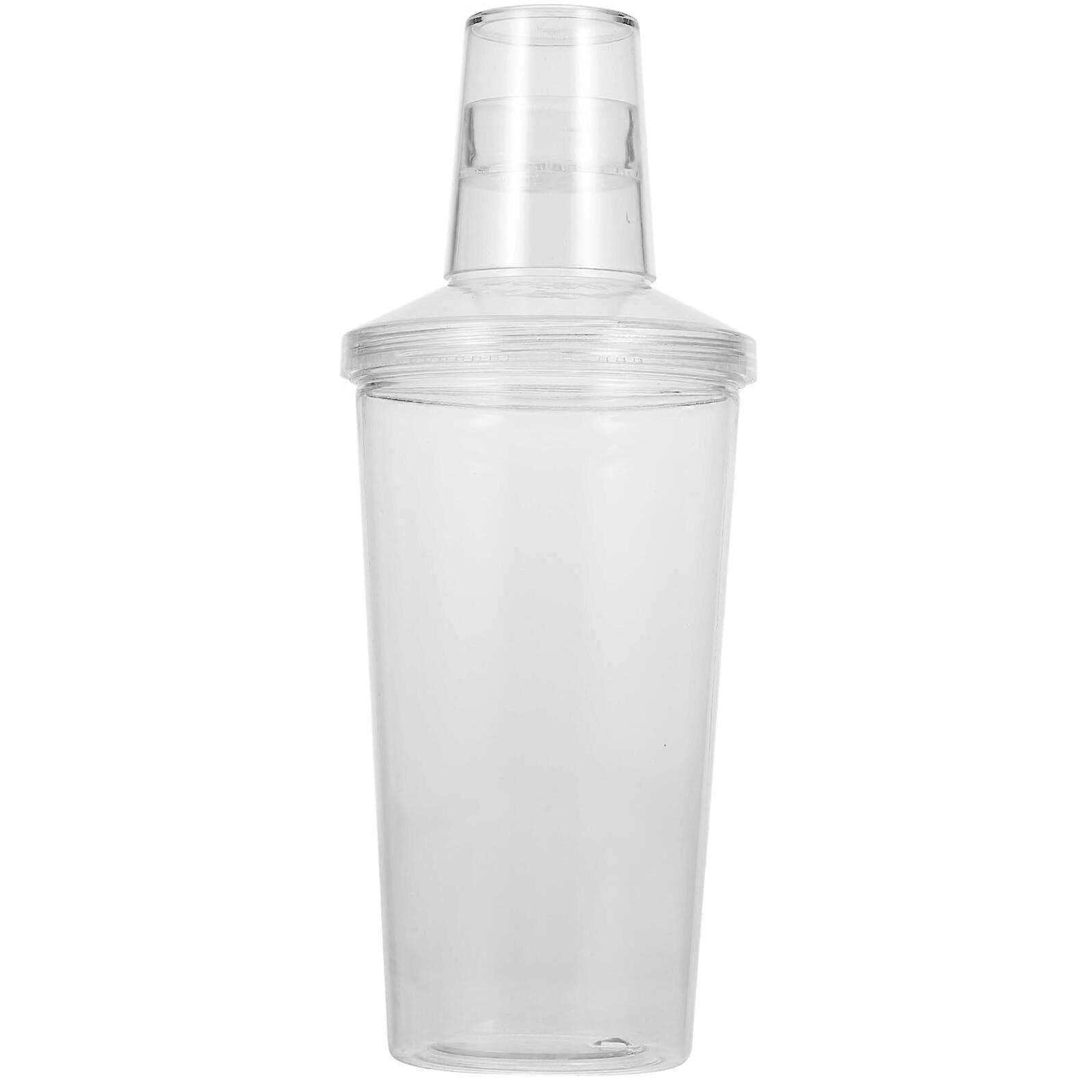 Cocktail Shaker with Clear Measuring Scale Transparent Mixer Cup for Wine Milk Tea and Cold Drinks