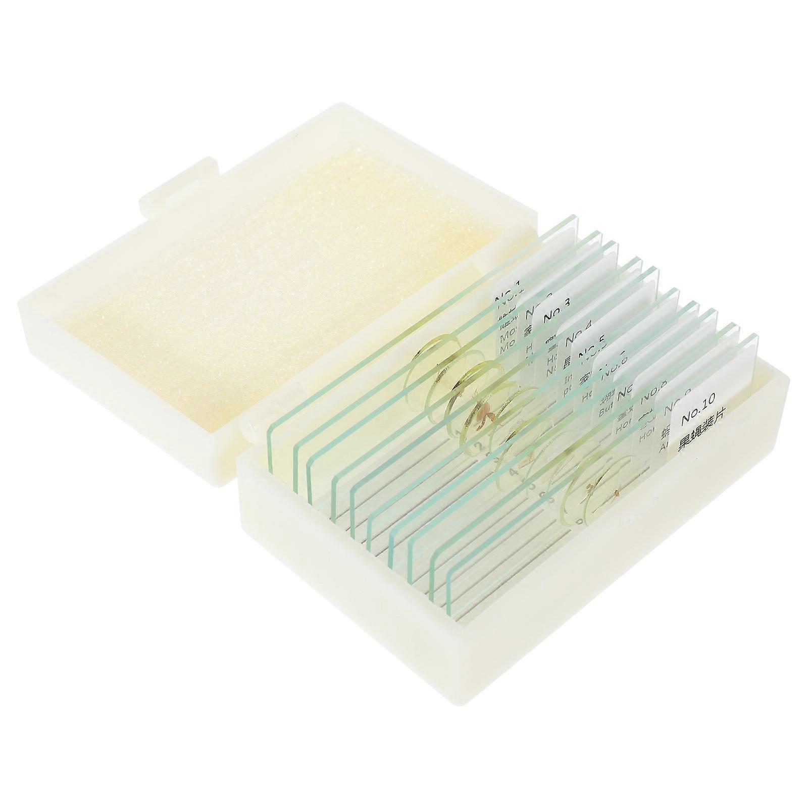 Kids Prepared Microscope Slides for Microbiology 40Pcs Glass Slides