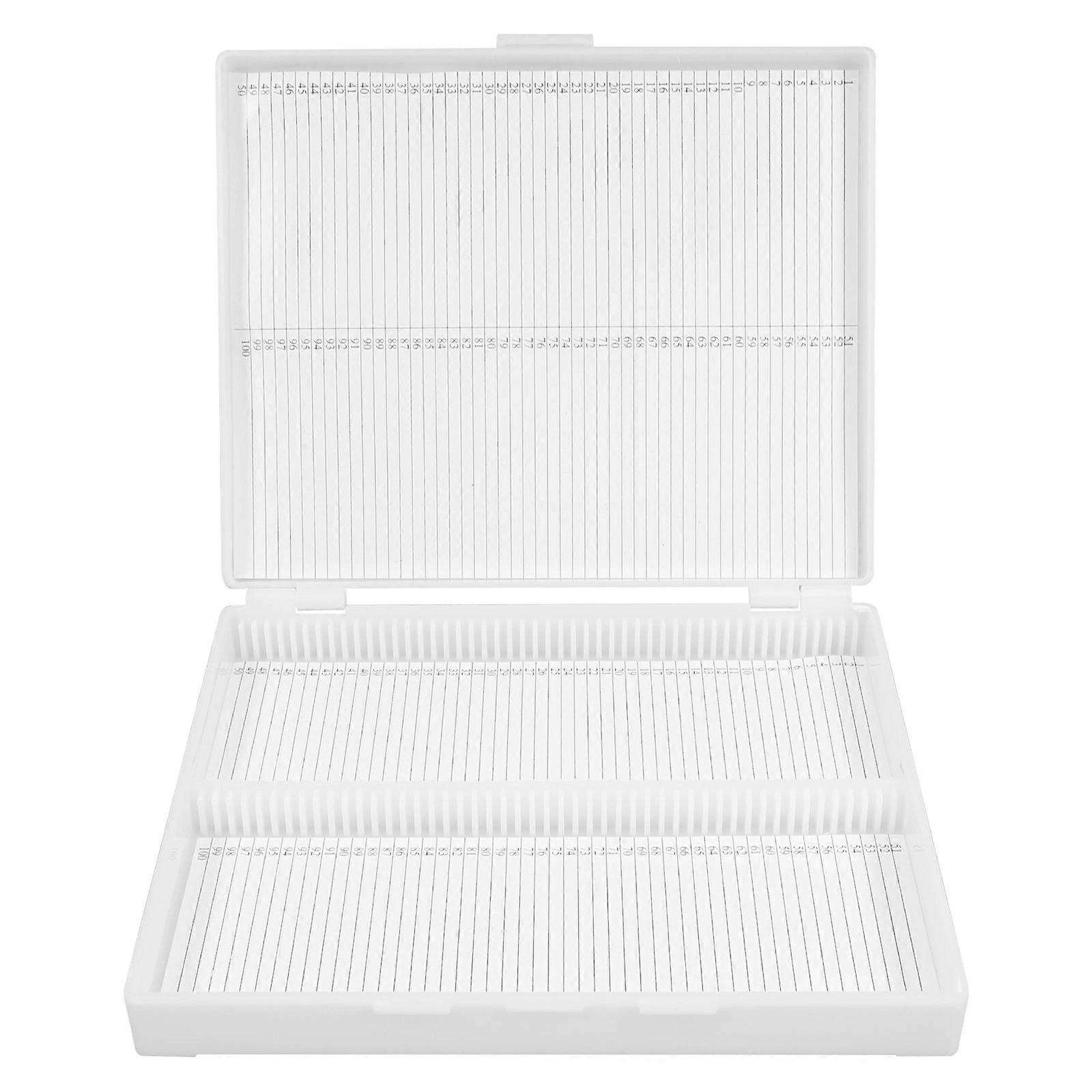 Plastic Microscope for Storage 5Pcs Compact Design Holds 100 Slides