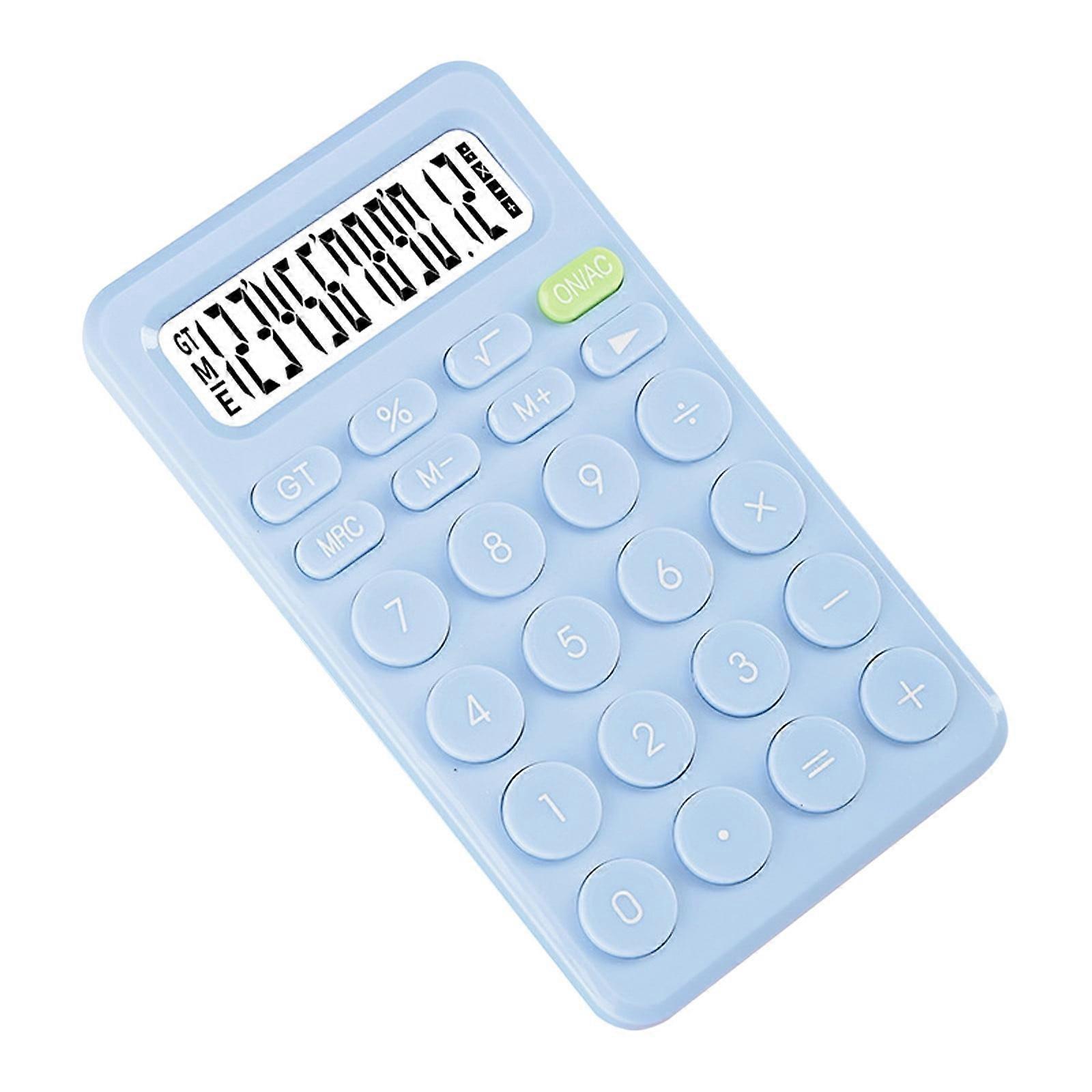 Standard Calculator 8 Digit with Large Display & Round Button, Candy Color Portable Calculator for Office Home School, Gifts for Family