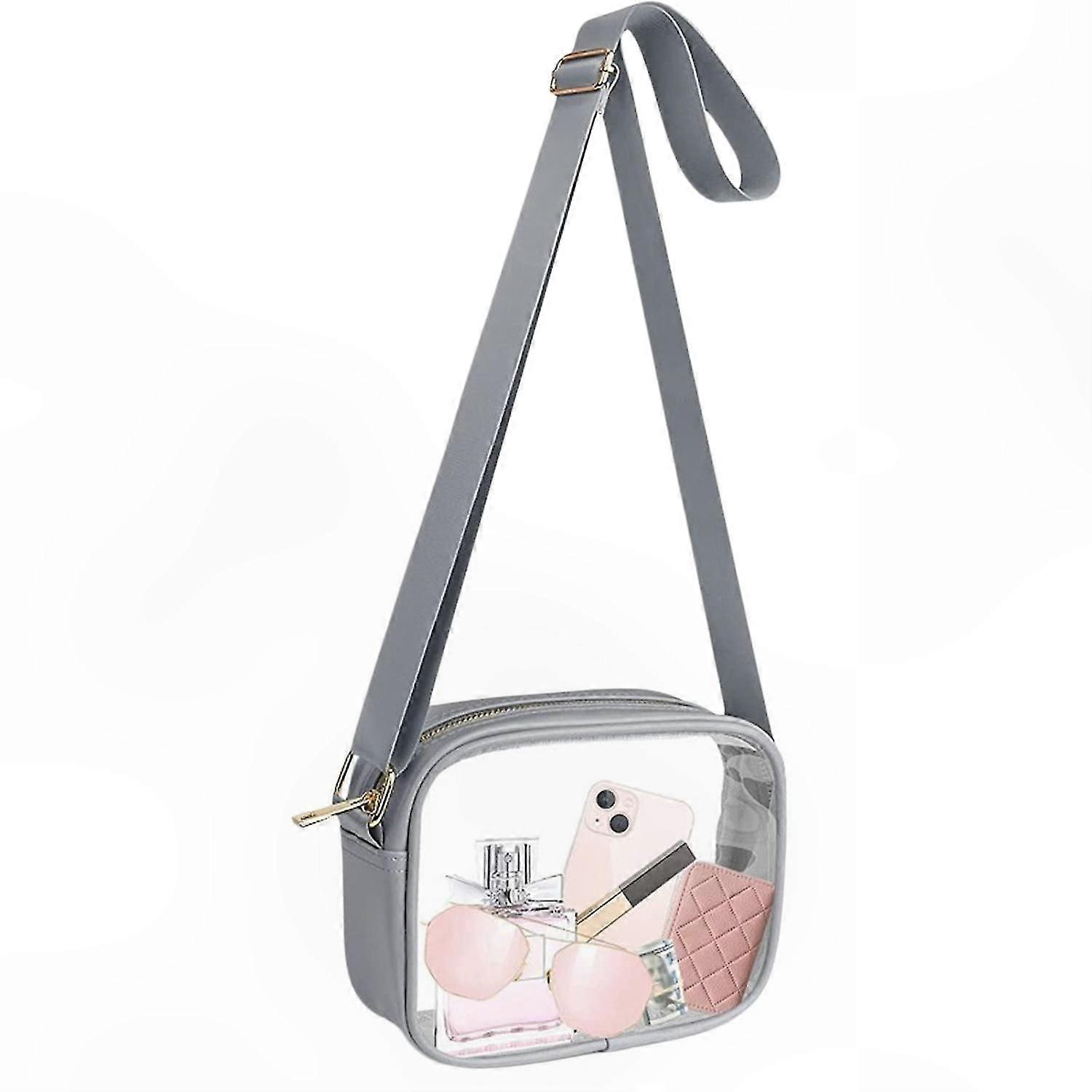Transparent Crossbody Bag Adjustable Strap Large Capacity