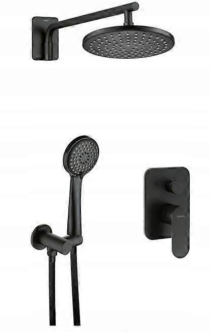 Concealed Shower System with Mixer and 3-Function Hand Shower – Matt Black Alpinia