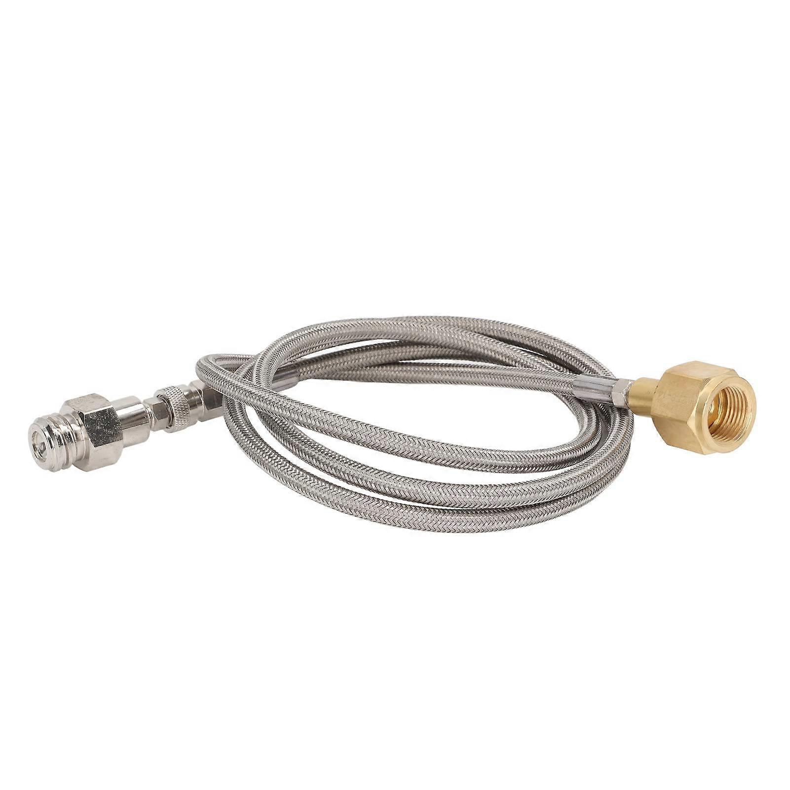 CO2 Refill Adapter with 1500PSI Hose for Soda Maker, Leak Cylinder Connector Rustproof Steel
