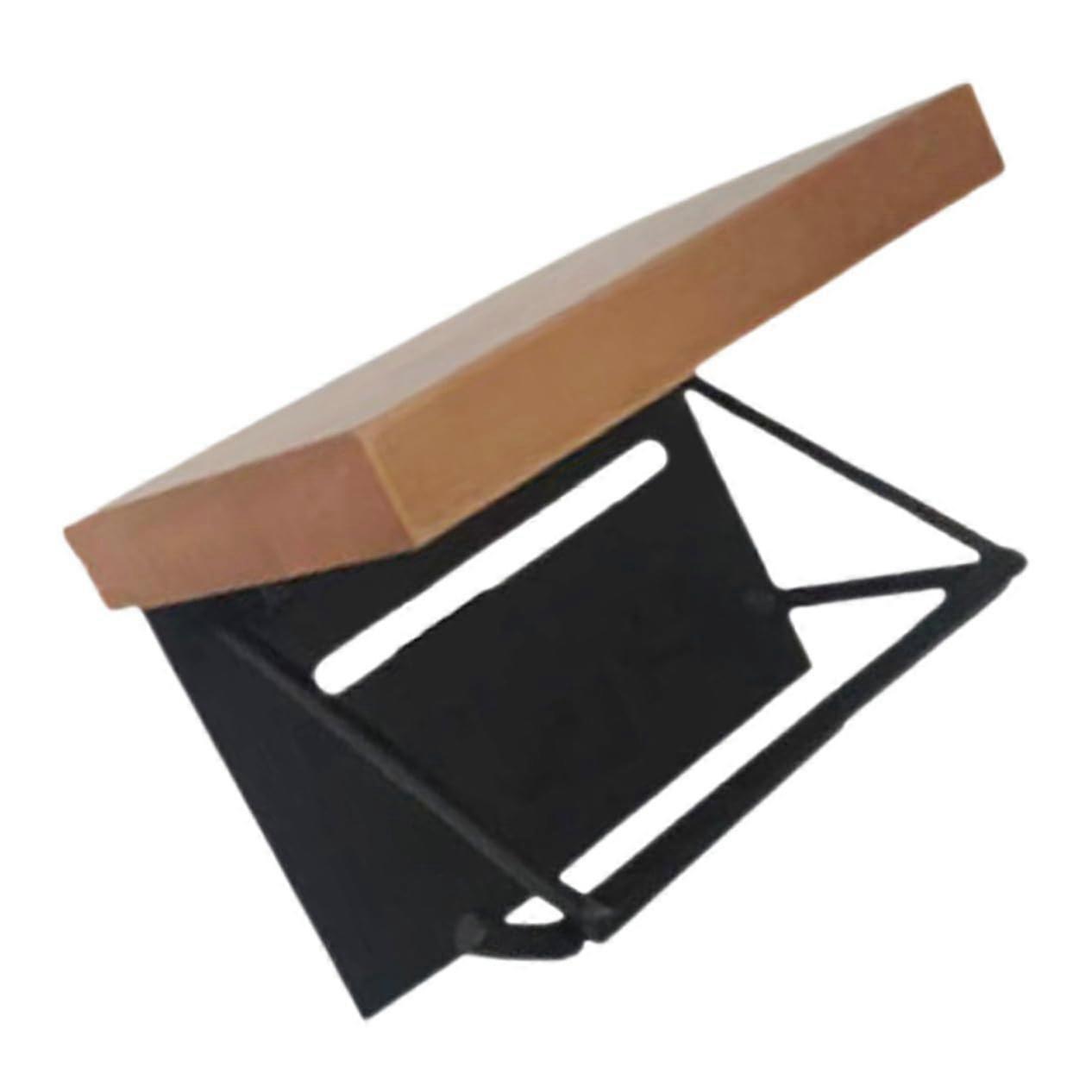 Wall Mounted Toilet Paper Holder with Wood Shelf, Rust Resistant, Space Saving and Phone Storage