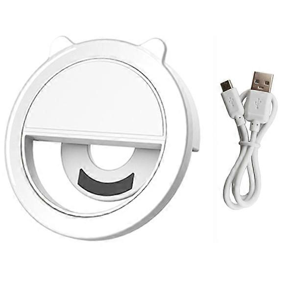 Selfie Ring Light - Cute Cat Ears Silver
